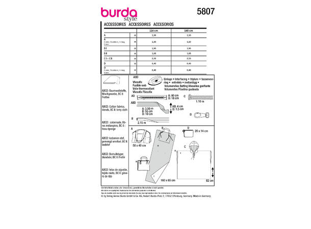 Burda 5807 - Sommertilbehør