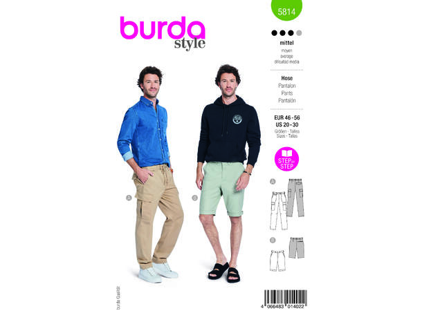Burda 5814 - Bukse og shorts til herre
