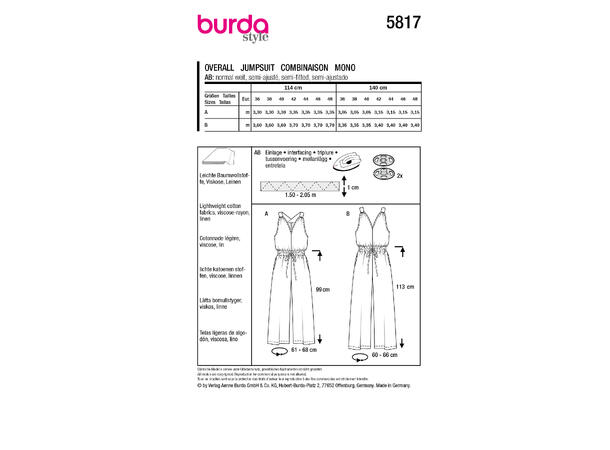 Burda 5817 - Jumpsuit