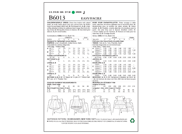 Butterick 6013- kjole