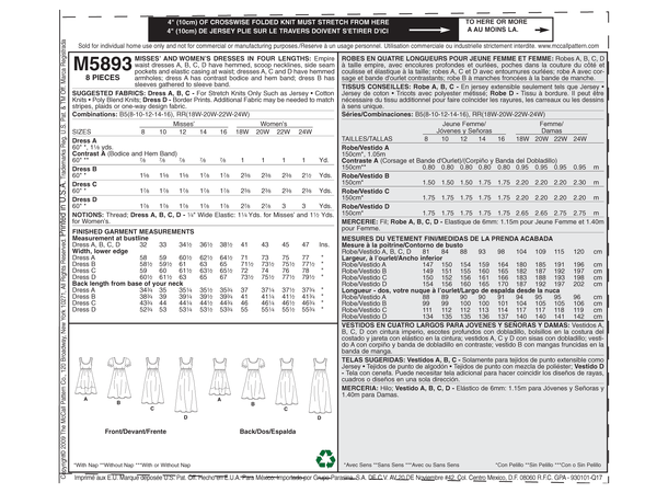 McCall's 5893 - Kjole.