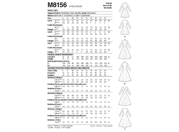 McCall's 8158 - Kåpe med knappelukking.