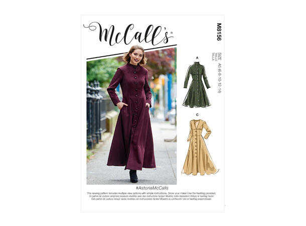 McCall's 8158 - Kåpe med knappelukking.