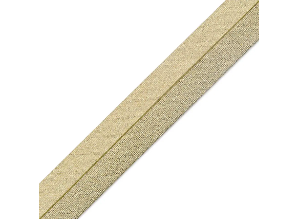 Metallisk skråbånd, gull 20 mm