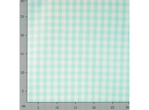 Rutete bomullsstoff, azurblå