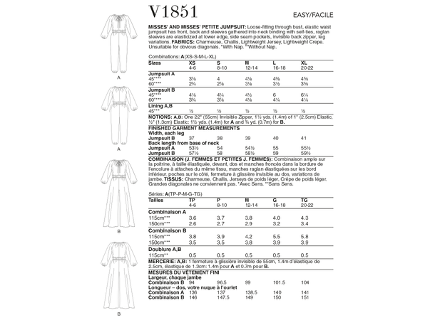 Vogue 1851 - Jumpsuit.