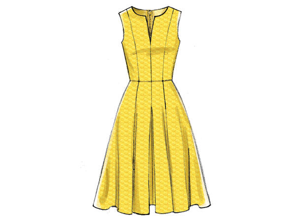 Vogue 9167 - Kjole med prinsessesøm.