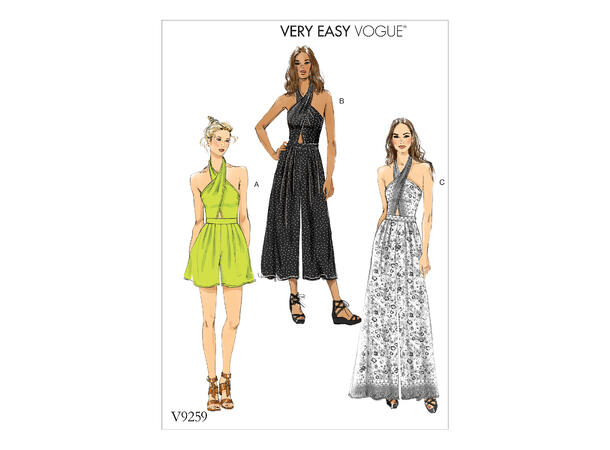Vogue 9259 - Jumpsuit med halterneck.