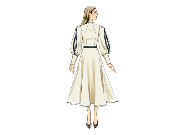 Vogue 9327 - Kjole med høy hals.