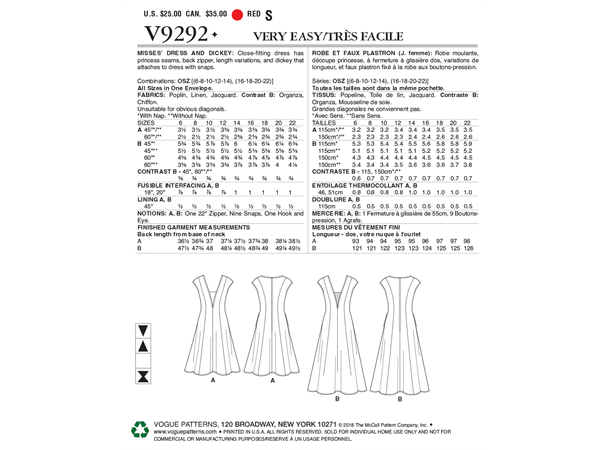 Vogue kjole, 9292