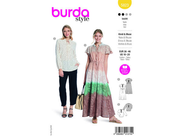 Burda 5823 - Kjole og bluse