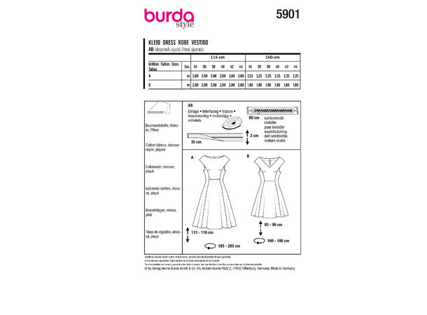 Burda 5901 - Kjole