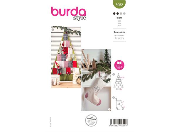 Burda 5952 - Julekalender og julestrømpe