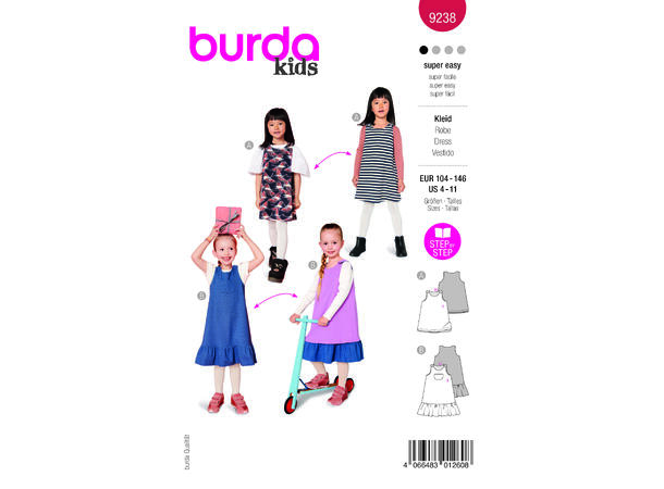Burda 9238 - Kjoler
