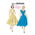 Butterick 6211- Retro Kjole A5 (6-8-10-12-14)