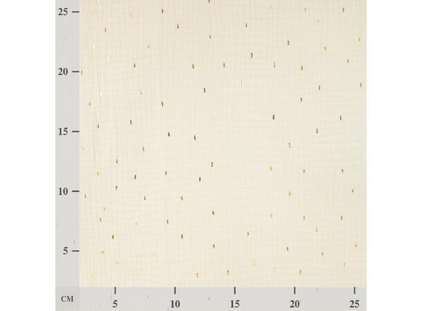 Gauze, Offwhite med gulldetaljer