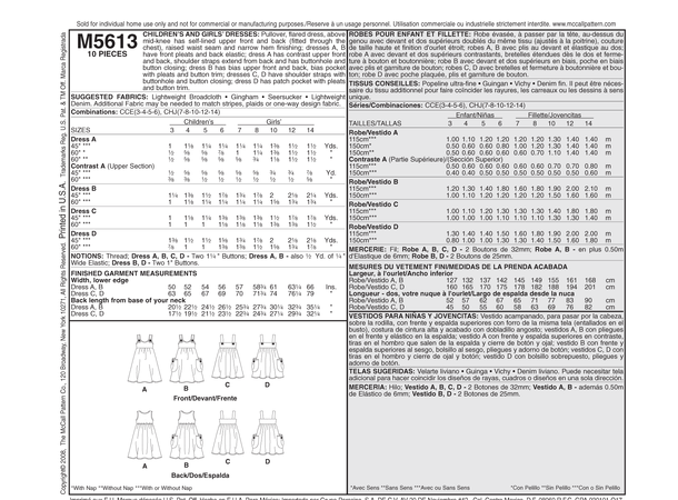 McCall's 5613 - Barnekjole