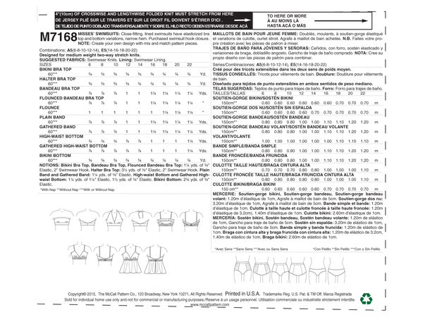 McCall's 7168 - Bikini.