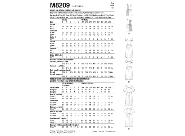 McCall's 8209 - Kjole & Jumpsuit.