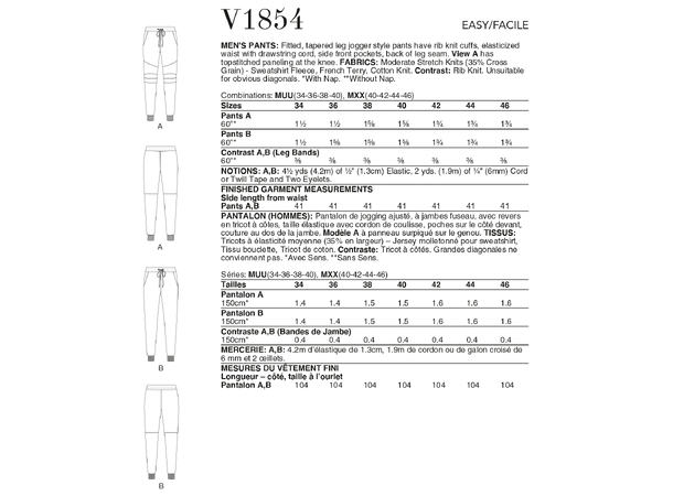 Vogue 1854 - Joggebukse.