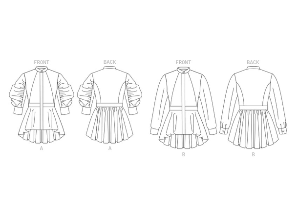 Vogue 1875 - Bluse med peplum.