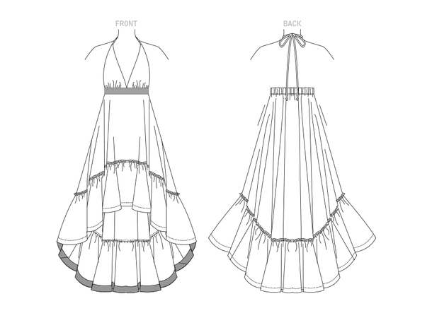 Vogue 1881 - Kjole med halterneck.