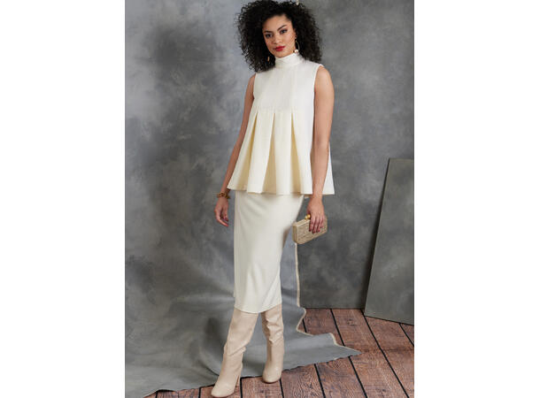 Vogue 1909 - Topp med høy krage.