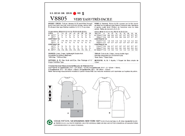 Vogue 8805 - Kjole.