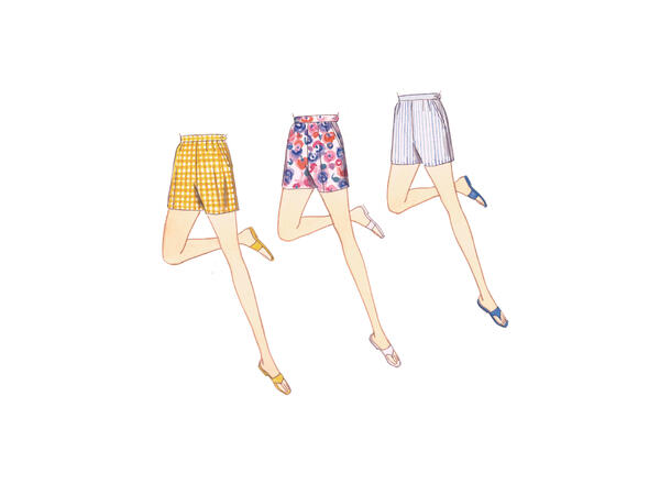 Vogue 9189 - Vintage bukse og shorts.