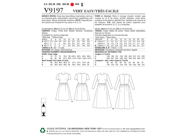 Vogue 9197 - Kjole.