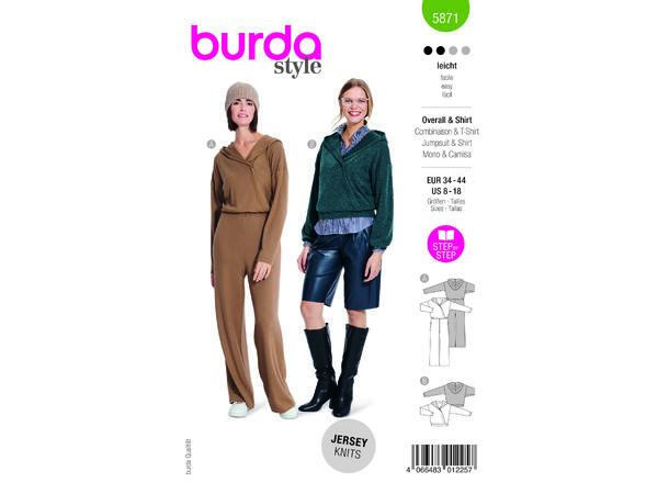 Burda 5871 - Jumpsuit og Genser