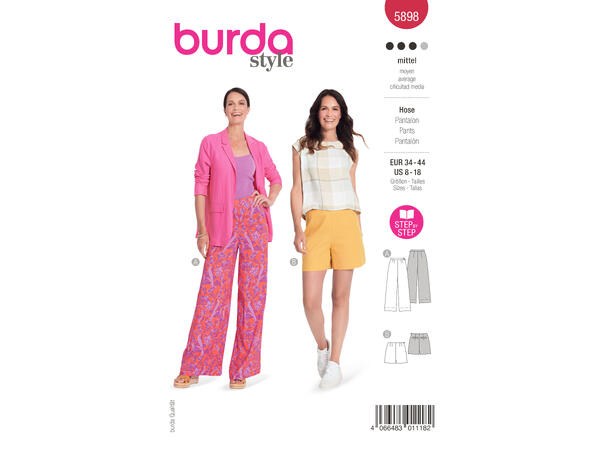 Burda 5898 - Bukse og shorts