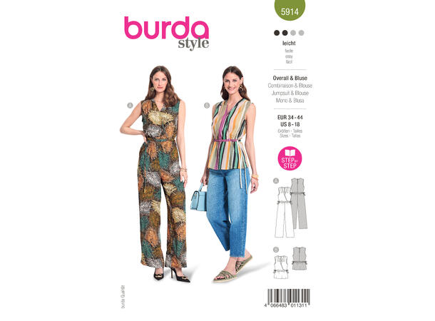 Burda 5914 - Jumpsuit og topp