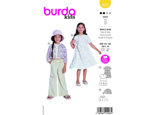 Burda 9225 - Kjole og jakke