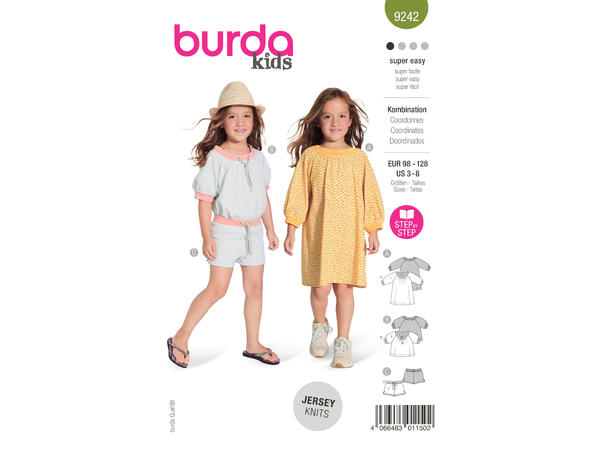 Burda 9242 - Kjole, bluse og shorts