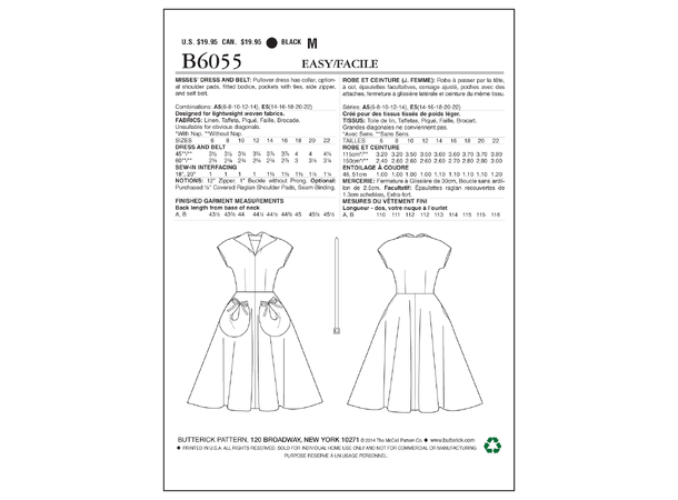 Butterick 6055- Retro Kjole