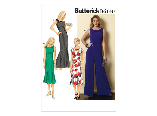 Butterick 6130- Kjoler og jumpsuit
