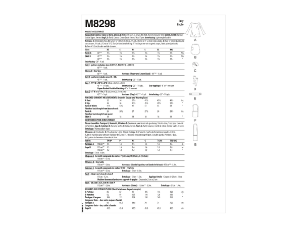 McCall's 8298 - Topp, Skjørt og Tilbehør.