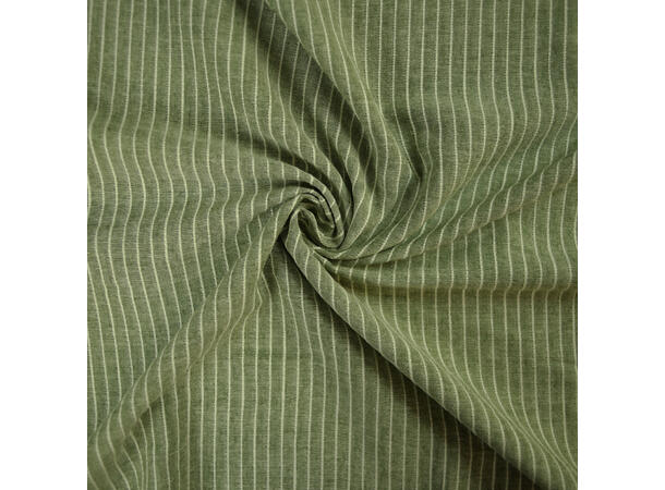 Mønstret linblanding, striper grønn