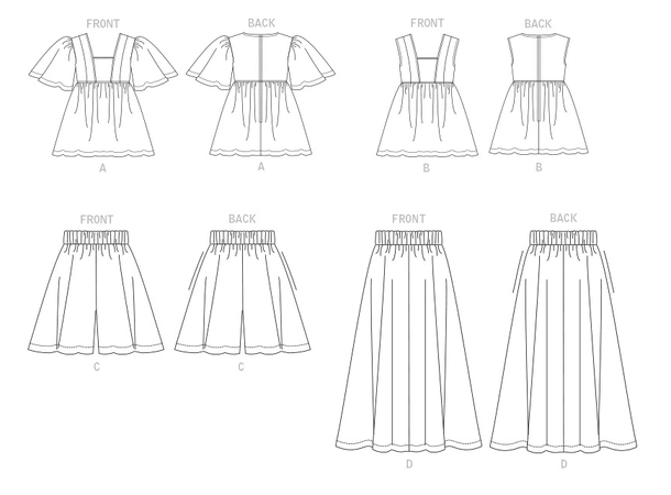 Vogue 1871 - Topp, shorts og skjørt.