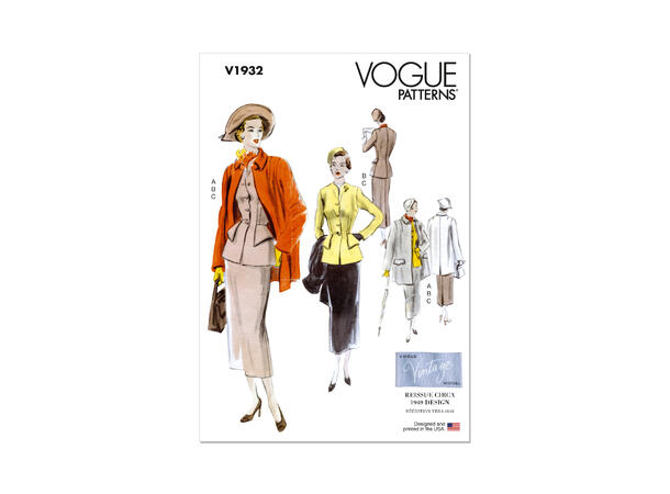 Vogue 1932 - Vintage kåpe og drakt.