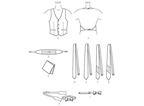 Vogue 9073 - Dresstilbehør til herre.