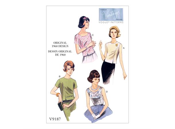 Vogue 9187 - Vintage topp A5 (6-8-10-12-14)