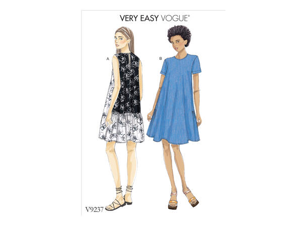Vogue 9237 - Løs kjole.