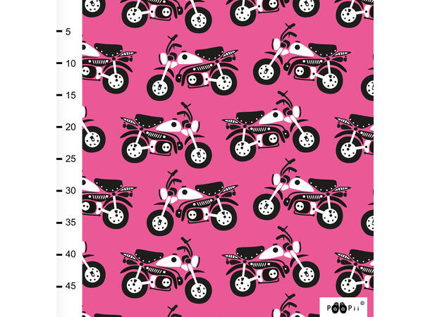 Økologisk bomullsjersey, Moped, Rosa