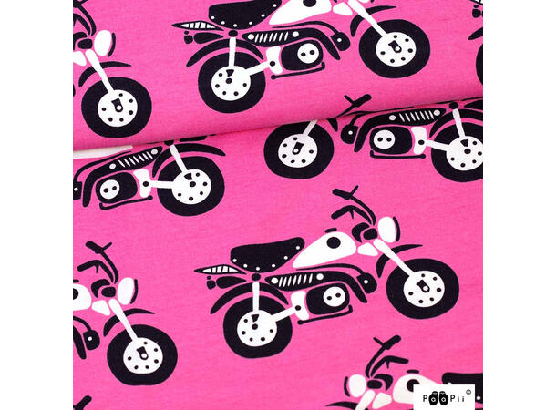 Økologisk bomullsjersey, Moped, Rosa