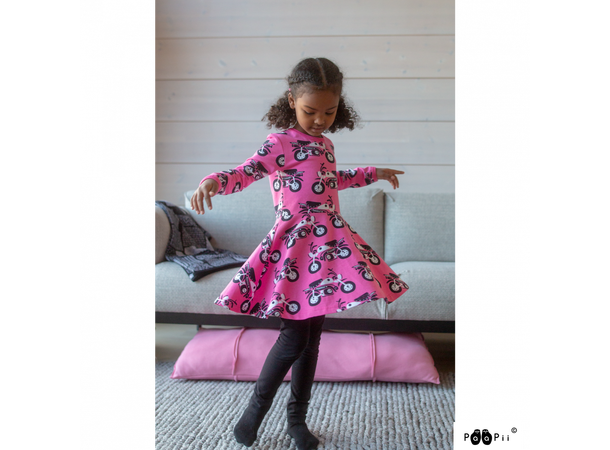 Økologisk bomullsjersey, Moped, Rosa