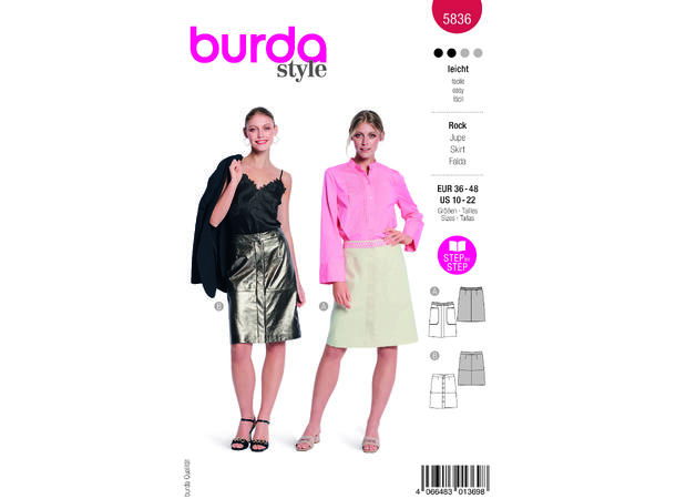 Burda 5836 - Skjørt