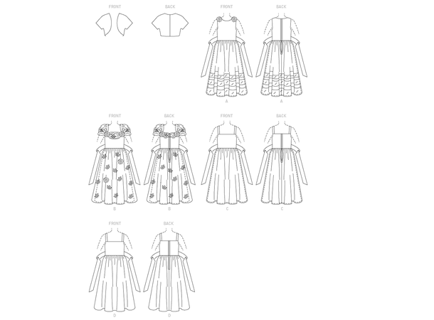 Butterick 3351 - Brudepikekjole