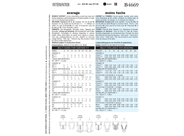 Butterick 4669- historisk korsett